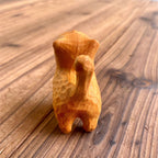Small cute wooden cat