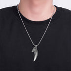 Wolf's Head Necklace made of Titanium Steel