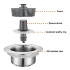 Kitchen sink odor filter