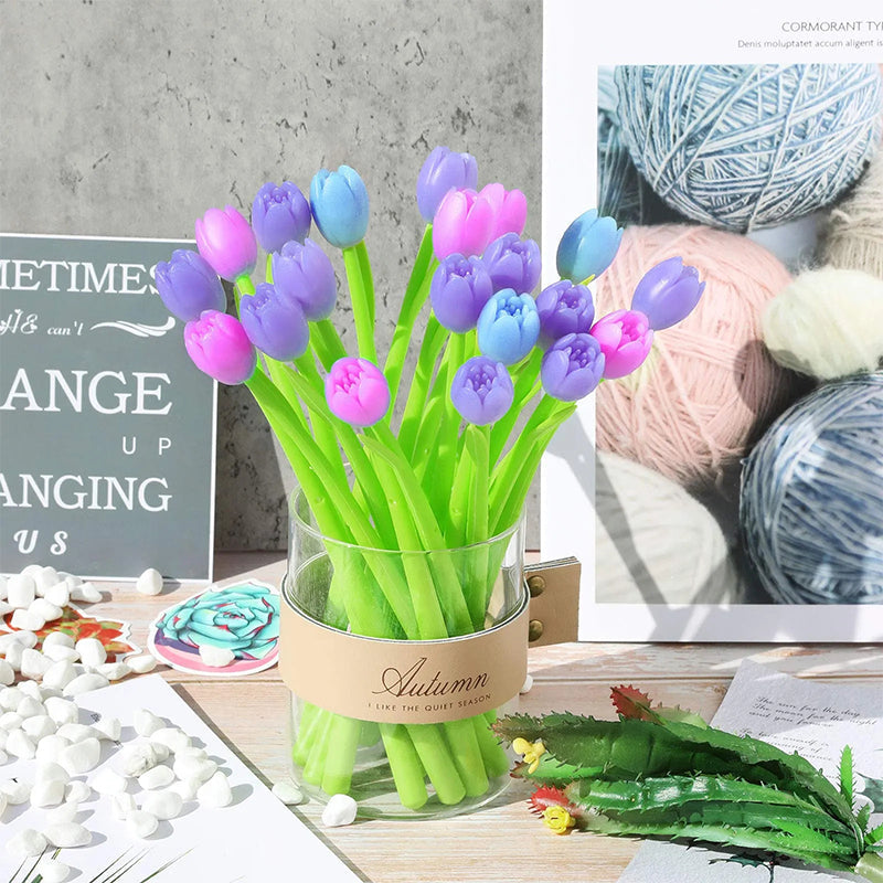 Color changing tulip ballpoint pens
