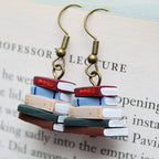 Book stack earrings