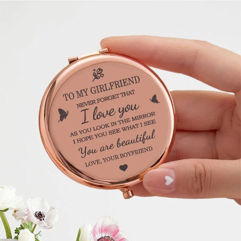 I love you compact mirror