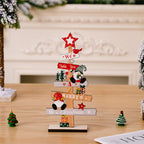 Christmas Snowman Old Man Wooden Ornament