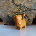 Small cute wooden cat