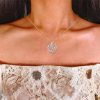 Necklace with interlocking hearts
