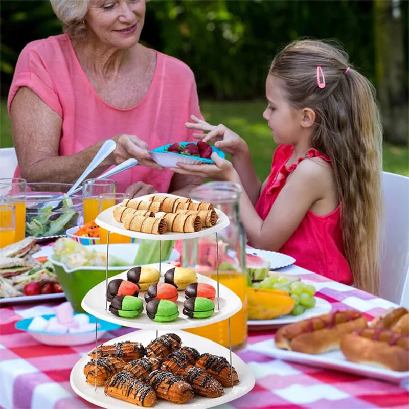 Foldable Party Tray, 3-Tier