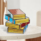 Stained Glass Stack Books Lamp