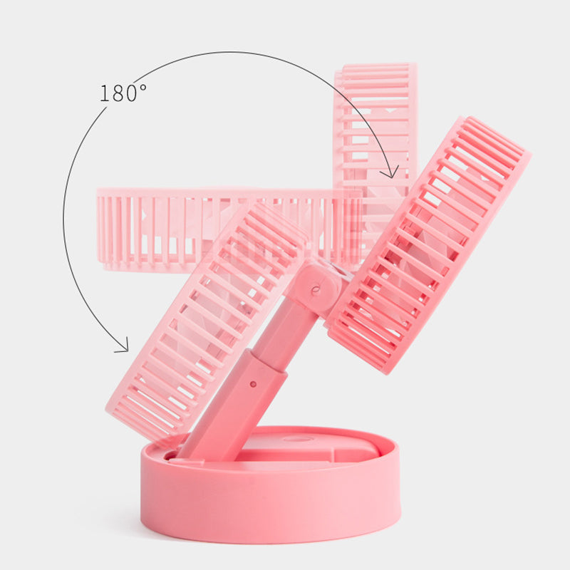 Height-adjustable, rechargeable telescopic stand fan