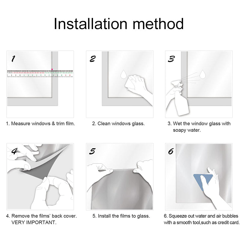 Imitation Blinds Disposable Perspective Glass Film (2 Sheets)