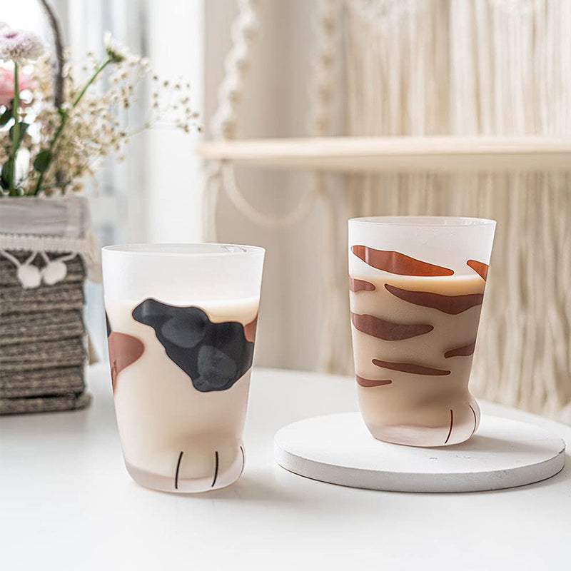Cute Cat Paw Glass Cup