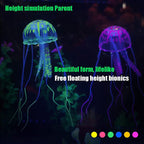 Fish tank landscape simulation transparent fluorescent jellyfish