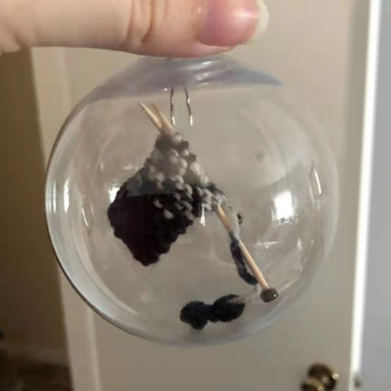 Christmas Knitted Ball Ornaments Xmas Tree Hanging Decoration Pendant