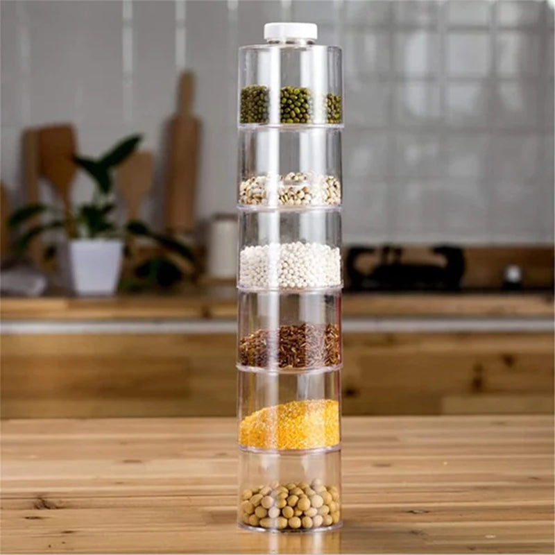 Transparent Spice Jar Set (6 PIECES/SET)