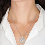 Necklace with interlocking hearts