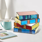 Stained Glass Stack Books Lamp
