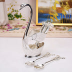 Home Decoration Swan Dessert Spoon/Fork Tableware Set