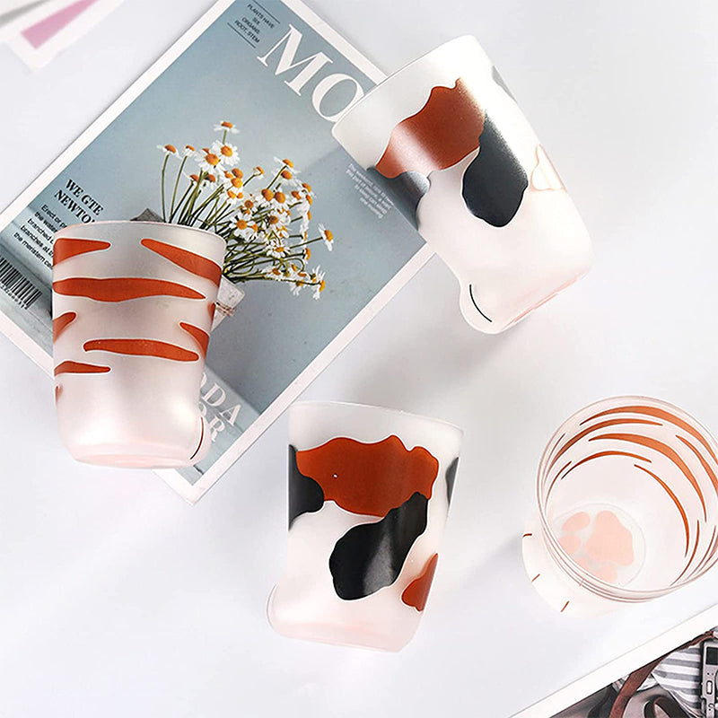 Cute Cat Paw Glass Cup