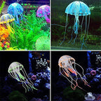 Fish tank landscape simulation transparent fluorescent jellyfish