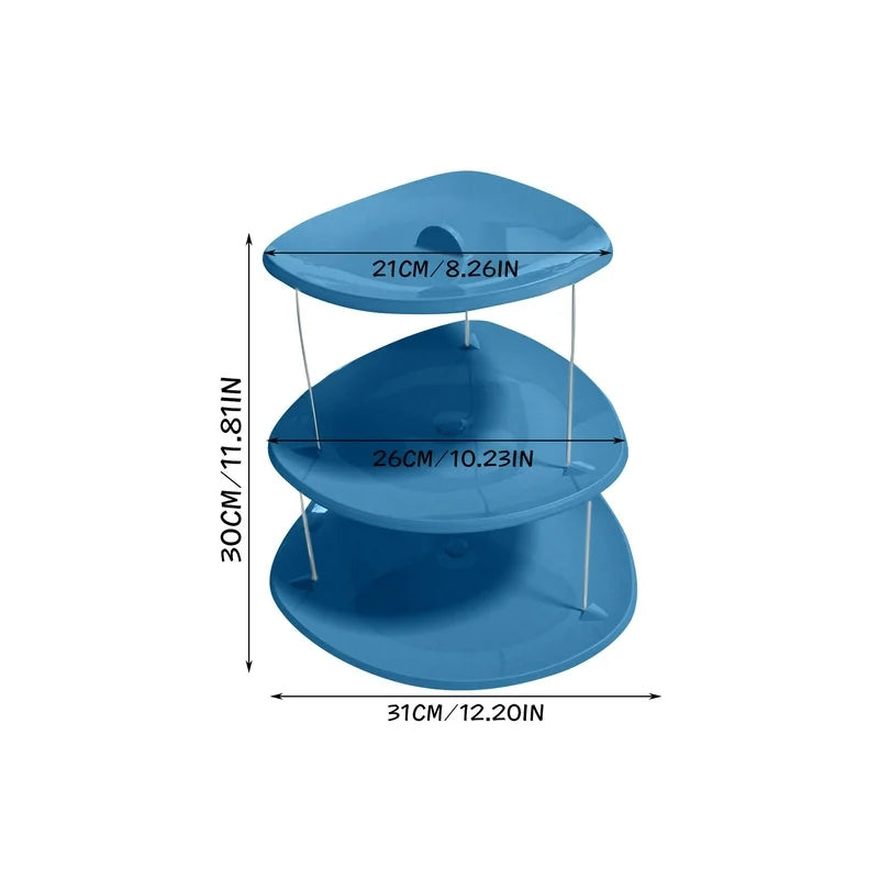 Foldable Party Tray, 3-Tier
