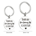 Thank you for loving us Stainless Steel Keychain