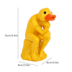 New funny thinker middle-finger duck