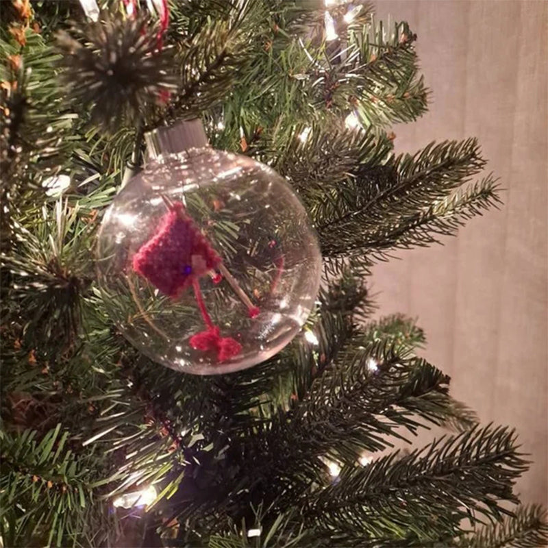Christmas Knitted Ball Ornaments Xmas Tree Hanging Decoration Pendant