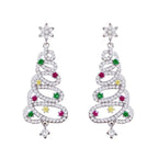 Shiny Christmas tree earrings