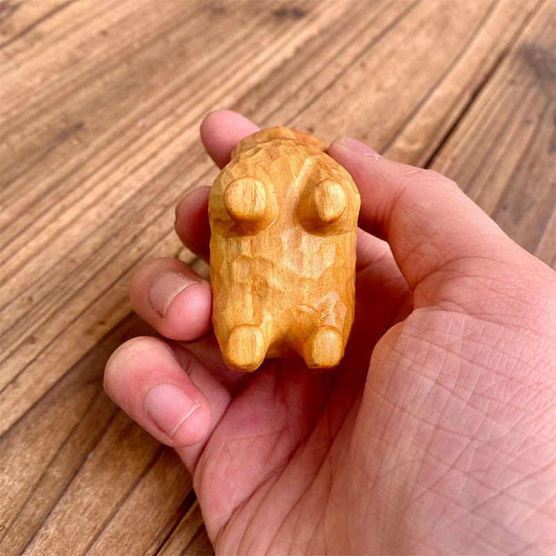 Small cute wooden cat