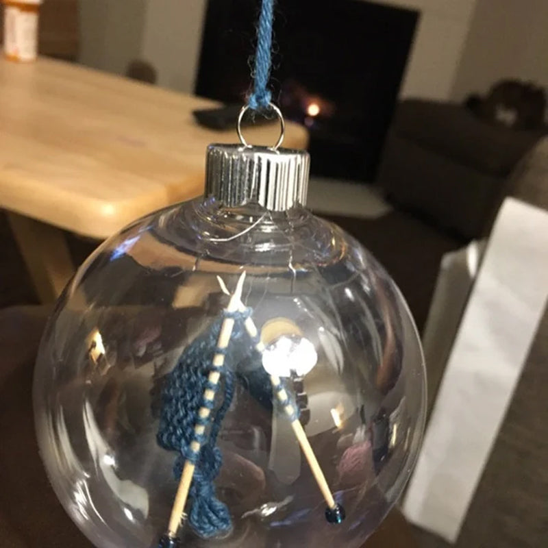 Christmas Knitted Ball Ornaments Xmas Tree Hanging Decoration Pendant