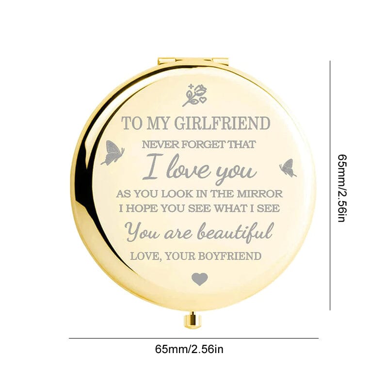 I love you compact mirror
