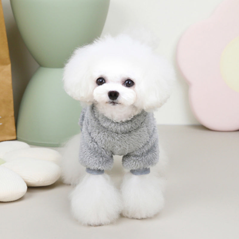 Fleece Pet Elastic Overall with Leash Ring