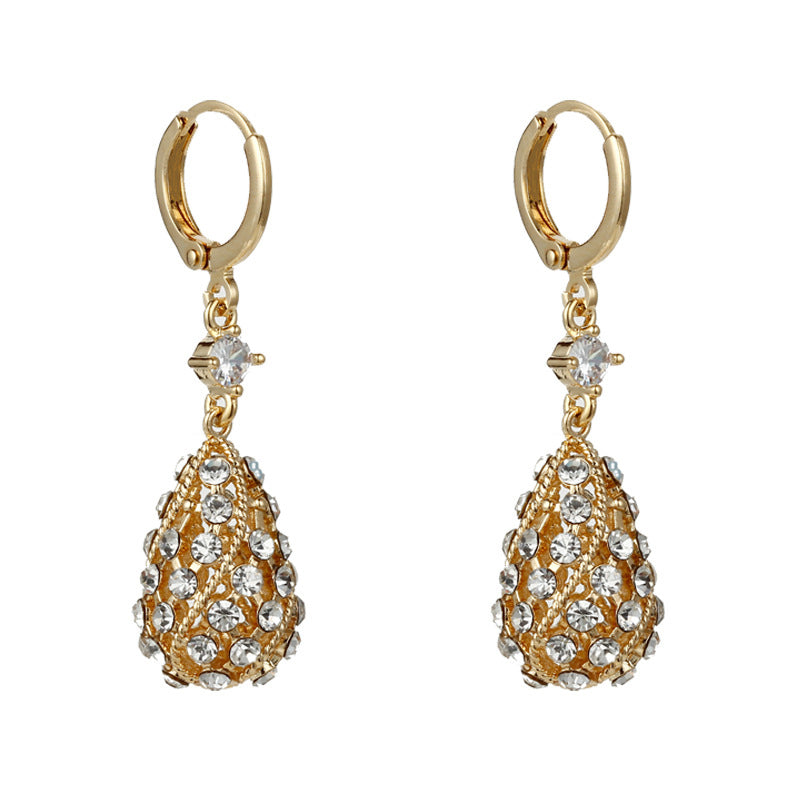 Fashionable Diamond Water Drop Earrings