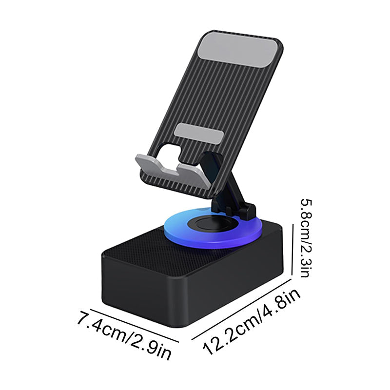 Phone stand with Bluetooth audio speaker