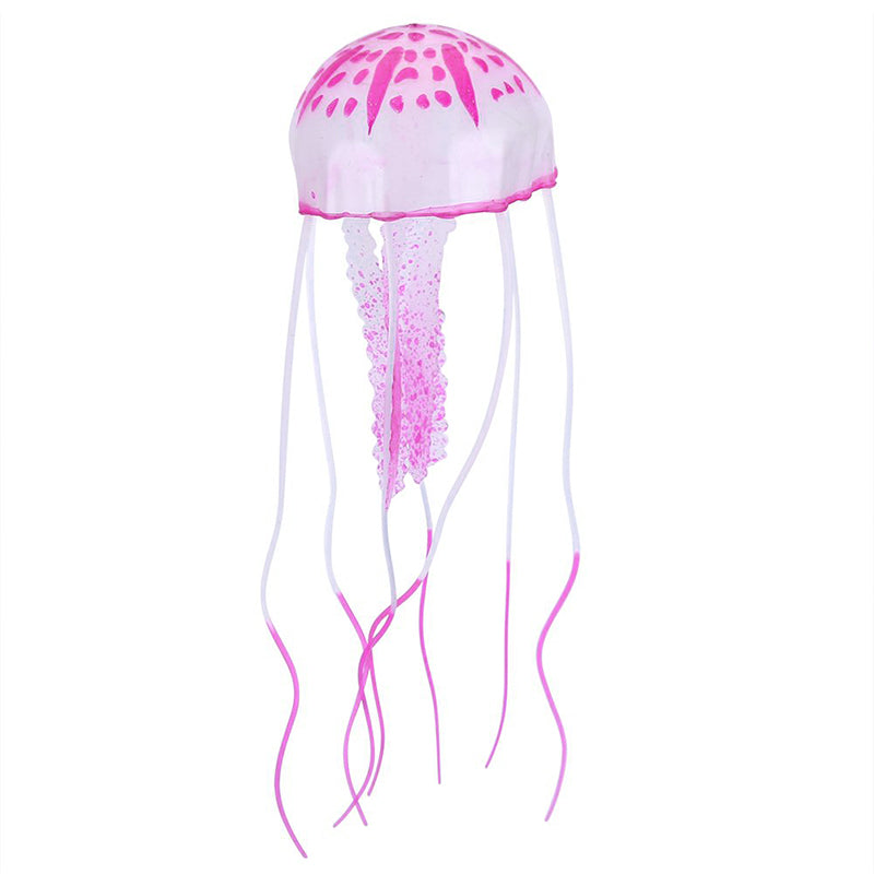 Fish tank landscape simulation transparent fluorescent jellyfish