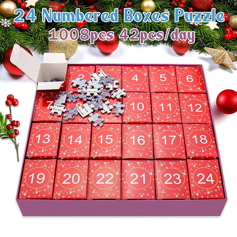 1000PCS Christmas Jigsaw Puzzles Advent Calendar - Christmas Gift