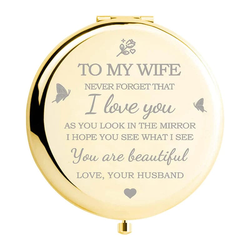 I love you compact mirror