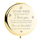 I love you compact mirror