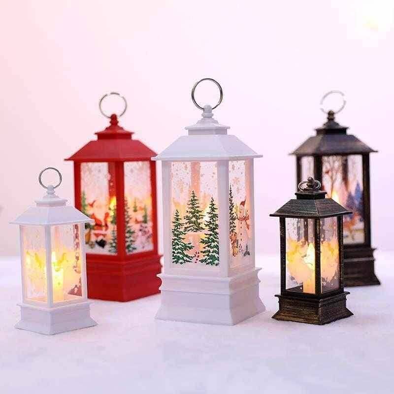 LED illuminated rotating Christmas lantern
