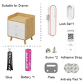 Keyless Smart Cabinet Lock with Bluetooth APP Unlock, Key Share, Easy Installation & Long Standby Time, for Cabinets