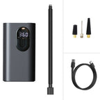 Portable Rechargeable Auto Tire Inflator, with Smart Digital Tire Pressure Detection & 2400mAh Battery, for Car, Bike, Motorcycle