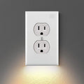 Outlet wall plate with LED night lights