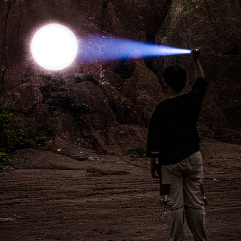 Handheld Rechargeable LED Flashlight, with 5 Lighting Modes, 1500m Beam Distance & IPX6 Waterproof