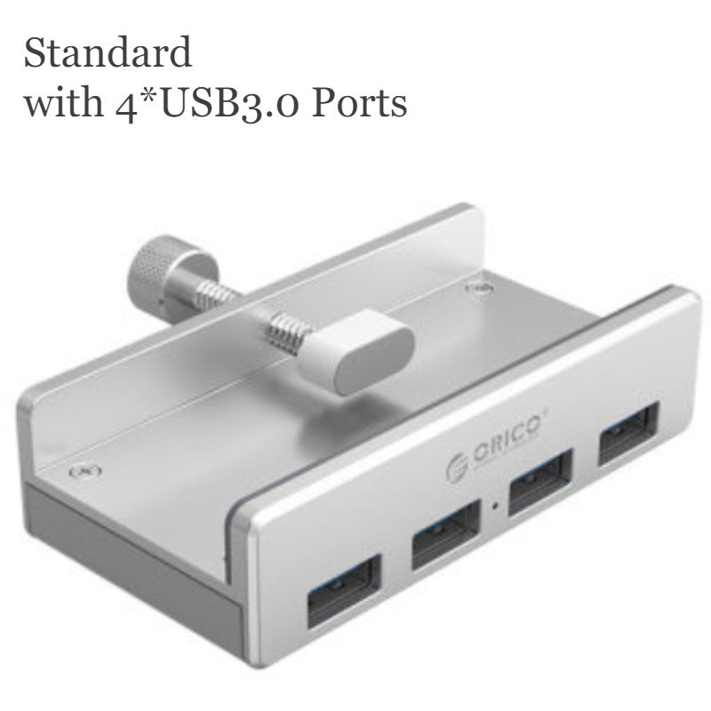 Creative Back Clip Snap-on USB3.0 Hub, with 4 USB Ports & Easy- to-fix Design, for Ultimate Convenience in Home & Office