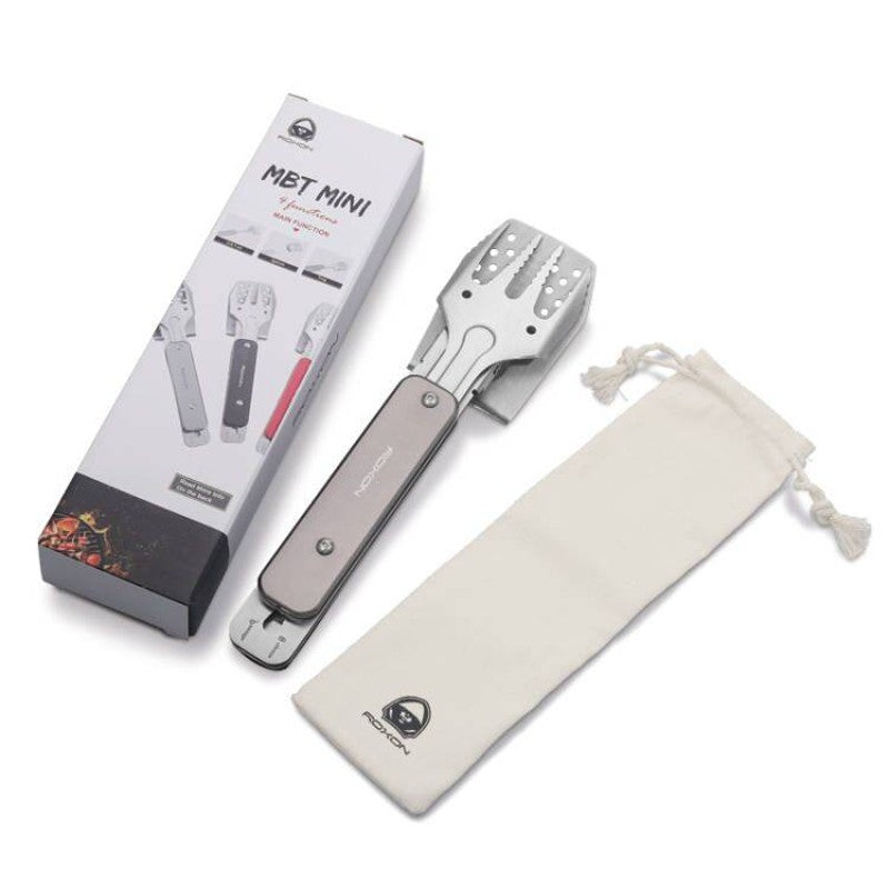 Foldable Detachable Stainless Steel Hybrid Grill Tongs, with Retractable Handle & Bottle Opener