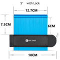 Contour Gauge Profile Tool with Lock, for DIY, Pipes, Tiles, Floors, Construction, Corners and Woodworking