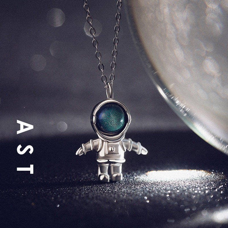 Silver Astronaut Necklace, Jewelry Gifts for Women