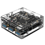 4-in-1 Transparent Docking Station, with HDMI, 3 USB & Type-C Ports, for Laptop, Phone, Home & Office
