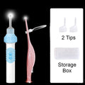 Electric Ear Pick, with LED, 2 Tips, Auto-suction, & Earwax Storage Slot, for Kids & Adults