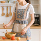 Cotton Kitchen Apron Floral Cooking