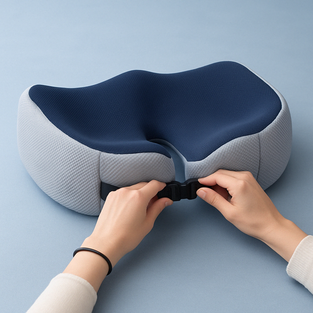 Adjustable Memory Foam Seat Cushion with Breathable Design